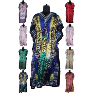 Fashion V Neck Moroccan Beach Long <b>Kaftan</b> - Product Image 1