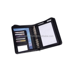 High Quality <b>A4</b> Size 6 <b>Ring</b> <b>Binder</b> Zipper Conference Folder with Pen Loop High Quality Portfolio Organizer for Filing - Product Image 1