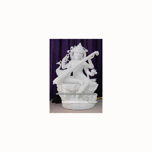 Statue artisanale en marbre de Mata Saraswati - Product Image 1