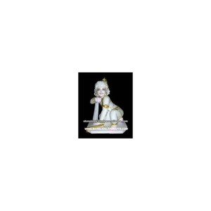 Statue du seigneur Bal Gopal fait à la main en marbre blanc Makrana, Statue du culte de la Culture indienne indienne, Statue du seigneur Bal Gopal Ji - Product Image 1