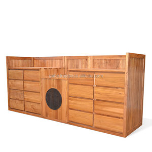 Grand meuble en bois de teck massif fait à la main au design moderne, style minimaliste, teinture naturelle pour chambre à coucher ou salon, meubles de maison - Product Image 2