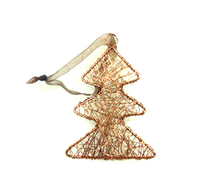 Adorno decorativo navideño con forma de árbol, alambre de Metal colgante - Product Image 1