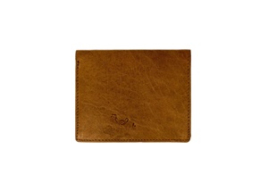 100% di fabbrica in vera pelle marrone portacarte Ultra-sottile Logo personalizzato Design minimalista <span class=keywords><strong>porta</strong></span> carte per viaggiare - Product Image 5