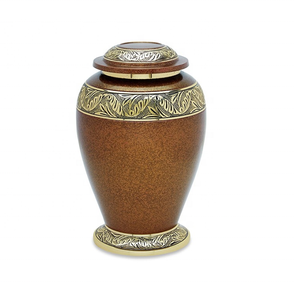 Urna de cremación para adultos para cenizas humanas, hojas que caen, urnas de latón de pizarra, suministros funerarios al por mayor - Product Image 4
