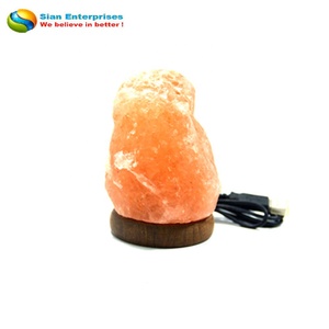 Lámpara Purificadora de Aire de Sal del Himalaya de 4-6 kg, Diseño de Cristal de Roca Natural Tallado, Modelo SE-1032 de Pack-Sian Enterprises, Personalizable - Product Image 2