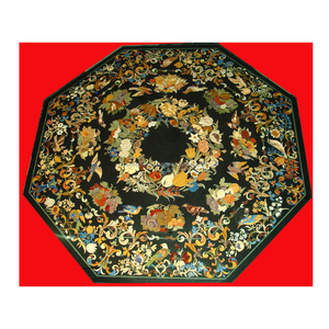 Black Marble Inlay Dining <b>Table</b> Premium White Marble <b>Table</b> Top for Dining Coffee Center <b>Side</b> <b>Table</b> | Polished Natural Stone Hand - Product Image 1