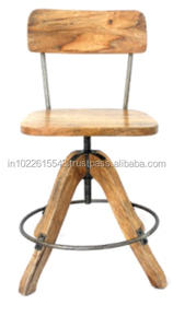 เก้าอี้ไม้สไตล์วินเทจสำหรับโฮมออฟฟิศเก้าอี้คาเฟ่ทำจากโลหะและอุตสาหกรรมที่ทันสมัย - Product Image 2