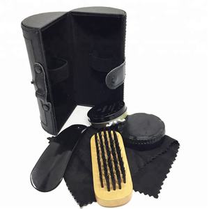 Kits d'entretien de chaussures LH polyvalents professionnels pour hommes étui en cuir PU avec hôtel maison voyage en plein air polonais cadeau ensemble modèle LHSSK200 - Product Image 2