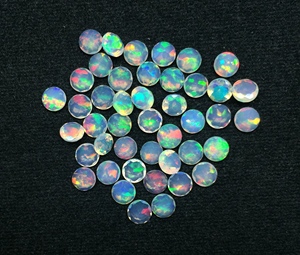 Opale éthiopienne AAA de haute qualité, 3 mm, taille brillant, facetté, pierre naturelle, traitée thermiquement, certifiée IGI, multi-feu Vivaaz, vente en gros - Product Image 3