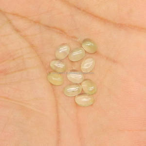 Natural 7x5mm Oval Cabochon Multi Fluorita Piedra preciosa 1,30 Cts Piedra de joyería verde suelta - Product Image 3