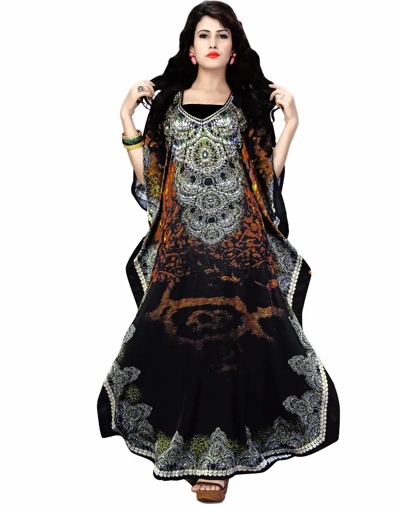 Charming Digital Printed Kaftan Design For Special Occasion (kaftan dress)