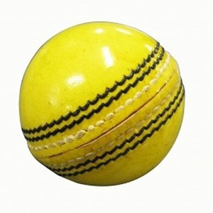 De piel de vaca de cuero genuino Color amarillo pelota de Cricket - Product Image 2