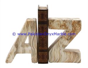 Sujetalibros de decoración de mesa tallado a mano con letras de mármol de piedra natural a la Z en forma - Product Image 4
