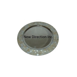 Plato de Servicio Decorativo para Pasta con Diseño de Mosaico, Acabado en Níquel, para Hogar y Hoteles - Product Image 2