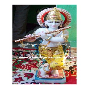 Statue de Krishna en marbre, Murti de Krishna - Product Image 1