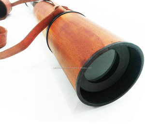 Nautical Antique Marine Spyglass Tourist 18 pouces télescope en laiton avec étui en cuir cadeau - Product Image 1