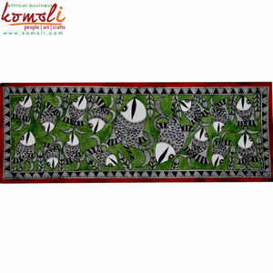 Pintura Folk india, cuadro de Ganesha Madhubani Mithila - Product Image 3