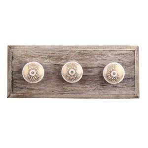 ตะขออรรถประโยชน์เสื้อโค้ทไม้เซรามิกทำด้วยมือ,ที่แขวนเสื้อผ้ากระเป๋าหมวกนำกลับมาใช้ใหม่ได้ทนทาน - Product Image 1