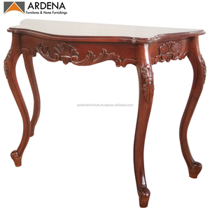 Mesa de Entrada de Estilo Europeo Antiguo Moderno Tallada a Mano, de Madera Maciza Ajustable, Estilo Indonesio, para el Hogar, Oficina, Sala de Estar - Product Image 2