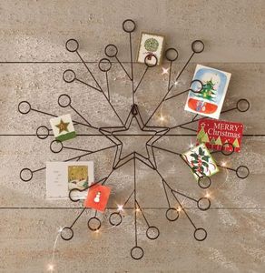 ที่ใส่การ์ดอวยพรลวดเหล็กสีดำสำหรับวันหยุดที่ใส่การ์ดรูปภาพรูปดาวติดผนังแบบโลหะ - Product Image 1