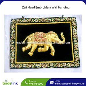 พรม Zari ทำด้วยมือหรูหราศิลปะสมัยใหม่แรงบันดาลใจจากที่แขวนผนังด้วยแจกันวัสดุผ้ากึ่งมีค่าสำหรับตกแต่งบ้าน - Product Image 2