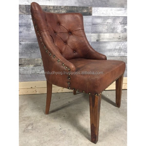 Real de cuero con distintos a silla de salón - Product Image 1