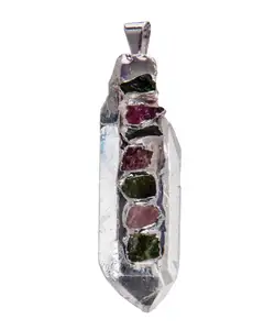 Crystal 7 Chackra Crystal Point Hanger Eco Rotsen Brazilië