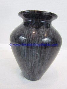 High Quality Jet Black Marble Pots and Stone <b>Vases</b> <b>Set</b> Exquisite Fine Art Accessory - Product Image 6