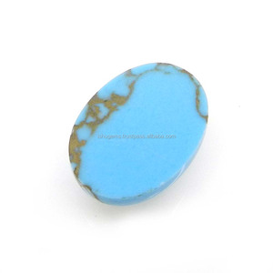 Turquesa Natural de Mohave, Piedra Preciosa de 18x13 mm, Cabujón, 8.95 Quilates, Azul, Origen Estadounidense, Suelta para Joyería - Product Image 2