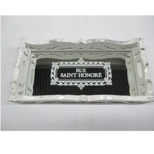 Bandeja de madera con tallado a mano, accesorio exterior e impresión de pantalla en espejo interior - Product Image 5