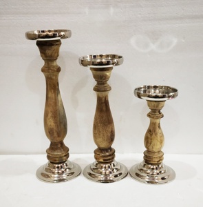 Metal and Wood Candle holder / Candle Stand for Home and Party Decoration - Product Image 2