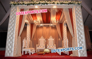 Mandap de mariage indien décoratif, en fibre, richement sculpté, nouveau modèle Crown Mandaps CANADA - Product Image 3