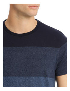 เสื้อยืดผ้าฝ้าย100% ลายแถบระบายอากาศได้ดีสำหรับผู้ชายเสื้อผ้าลำลองสไตล์สตรีทไซส์ใหญ่พิเศษแห้งเร็ว OEM ODM - Product Image 4