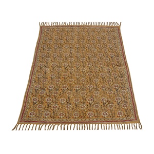 ขายส่งแฮนด์เมดโบฮีเมียนพื้นพรม,มือบล็อกพิมพ์พื้นที่พรม,4X6ฟุตผ้าฝ้ายพรม - Product Image 1