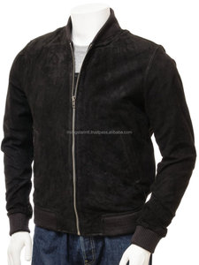 เสื้อแจ็คเก็ตบอมเบอร์หนังกลับเจาะรูแบบกำหนดเอง - Product Image 2