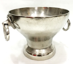 ชามผลไม้อะลูมิเนียมพร้อมฐาน / ชามเสิร์ฟตกแต่งโลหะนิกเกิล ชามสลัด - Product Image 4