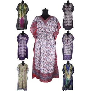 Vêtements grande taille 2025 vente en gros longue robe caftan Anokhi Caftan Maxi robe imprimé fleuri vêtements de détente Anokhi tirer chaîne caftan - Product Image 2