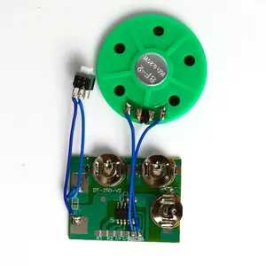 Easy push button recording sound chips with pre-recorded audio for gift box