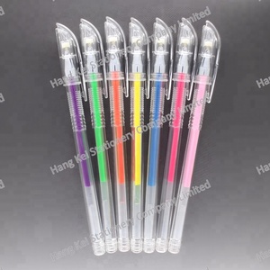 โรงงาน ASTM สีที่แตกต่างกันชุดที่มีสีสัน Glitter นีออนสีพาสเทลเติมฟรีตัวอย่างปากกาเจล - Product Image 1