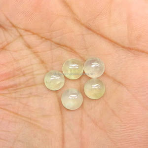 Pierre précieuse verte Prehnite naturelle de 9mm 3.06 Cts Cabochon rond en vrac pour bijoux - Product Image 3
