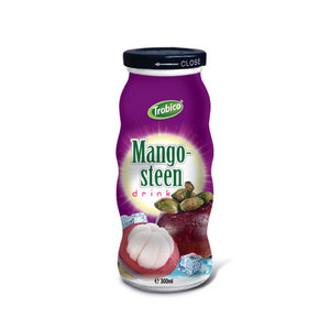 Purée de bouteille en verre de jus de mangoustan NFC de 300ml avec glucose directement du Vietnam - Product Image 1