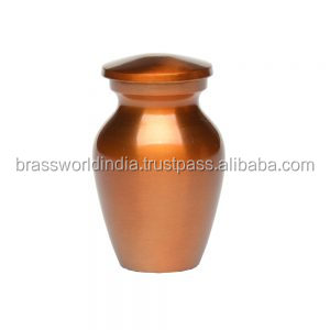 Urne de crémation à jeton bleu nuit par Brassworld fournitures de funérailles indiennes - Product Image 6