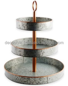 Plato de pastel galvanizado de 3 niveles para bandejas de servicio - Product Image 2