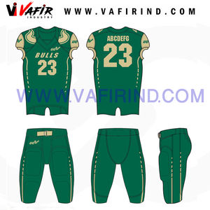 Maillots de football américain d'impression professionnelle d'usine OEM, ensemble de matériel de sport respirant en sergé de grande taille pour vêtements de fitness - Product Image 2