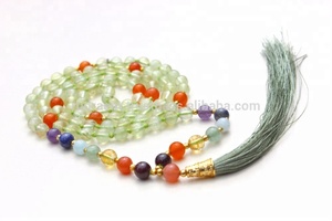 Venta de Piedras preciosas Naturales, Rosario, Prehnita, cornalina, borla larga, cuentas, Piedras Naturales, piedra de cristal curativa - Product Image 4