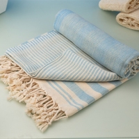Serviettes Fouta de Luxe Modernes 100% Coton d'Inde en Gros, Écologiques, Séchage Rapide, Serviettes de Plage, Faible MOQ, Logo Personnalisé, Design Rayé