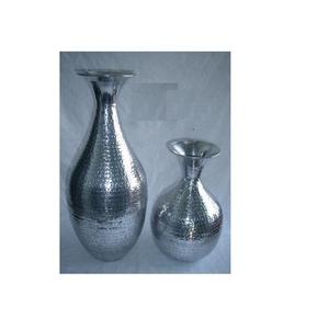 Florero de patrones martillados de alta calidad en pulido de espejo hecho en hoja de aluminio decoración del hogar macetas de Metal - Product Image 4