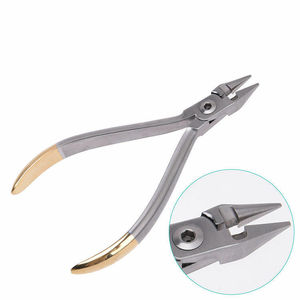 Pince à fil orthodontique dentaire à bec d'oiseau avec coupe-fil, pince à fil conique longue pour le façonnage, instruments dentaires CE - Product Image 1