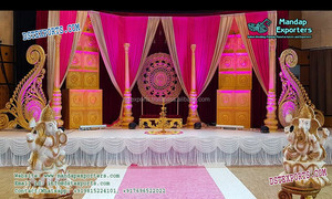 Tendencia inglés recepción etapa decoración boda escenario fabricante hermosa tema blanco escenario para la venta - Product Image 5