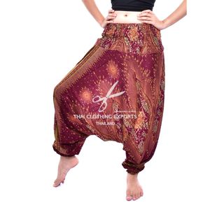 ชุดจั๊มสูทและกางเกงข้อต่ำลายนกยูงสไตล์โบฮีเมียน - Product Image 5